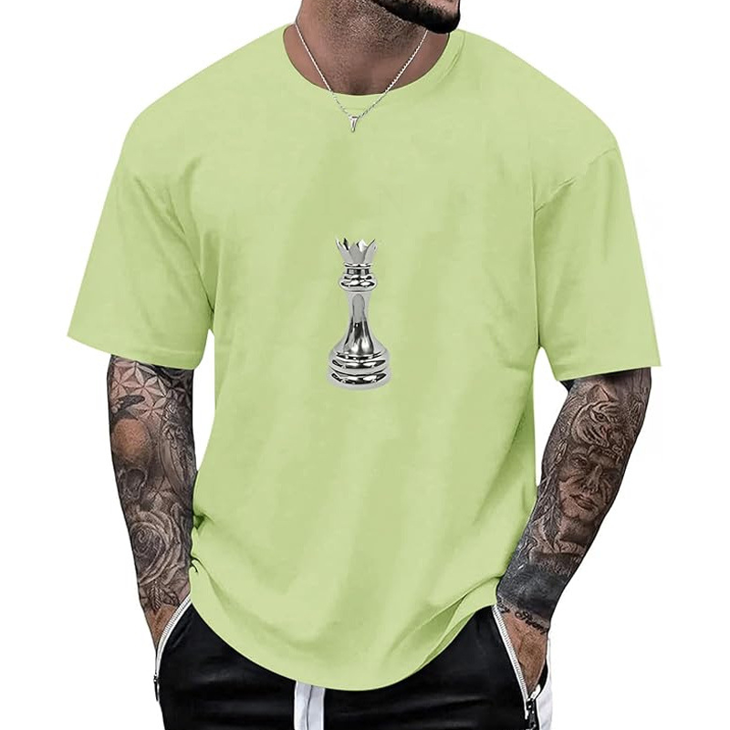 🔥 2026 Fresh Drops | Flat 50% OFF Today! 💸Men's Chess Graphic Crew Neck T-Shirt