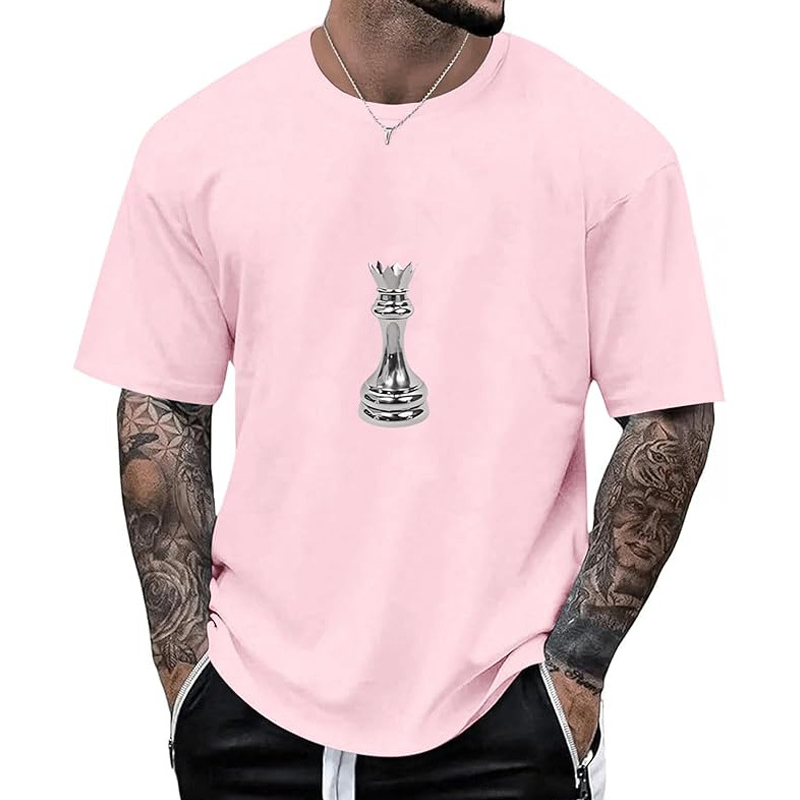 🔥 2026 Fresh Drops | Flat 50% OFF Today! 💸Men's Chess Graphic Crew Neck T-Shirt