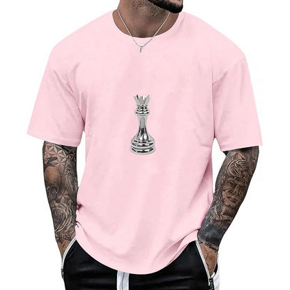 🔥 2026 Fresh Drops | Flat 50% OFF Today! 💸Men's Chess Graphic Crew Neck T-Shirt