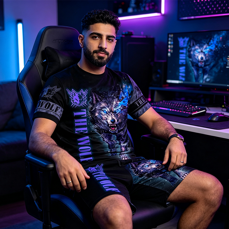 🔥 2026 Fresh Drops | Flat 50% OFF Today! 💸Men's Casual Animal Graphic T-Shirt and Shorts Set
