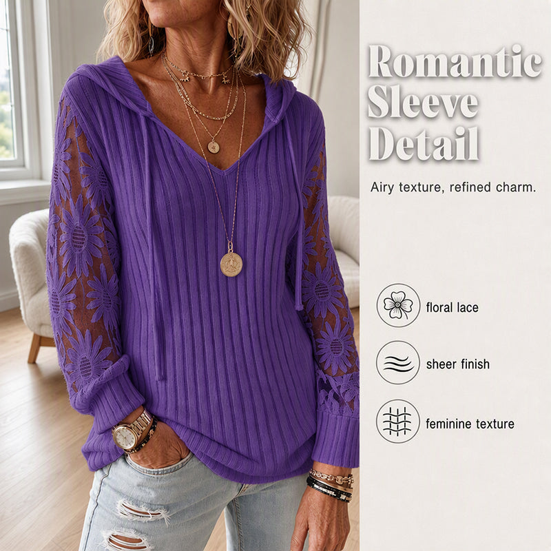 🌸💖Elegant Lace Hoodie Knit