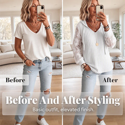 🌸💖Elegant Lace Hoodie Knit