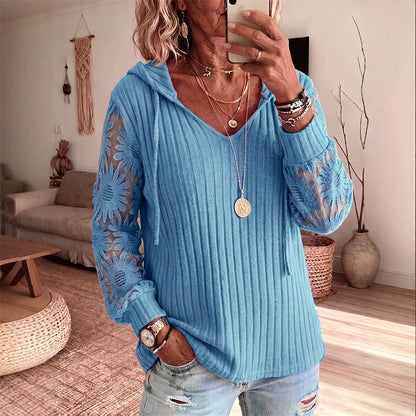 🌸💖Elegant Lace Hoodie Knit