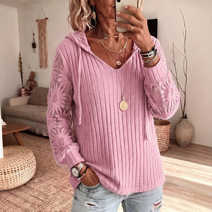 🌸💖Elegant Lace Hoodie Knit