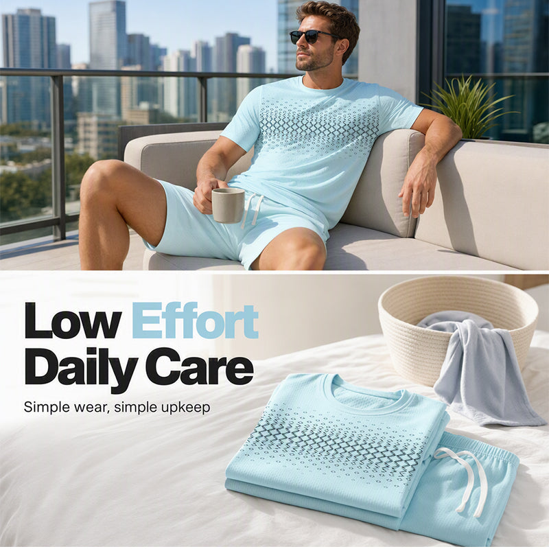 📢📢Hot Sale 50% OFF & FREE SHIPPING💖Men's Casual T-Shirt & Shorts 2-Piece Set