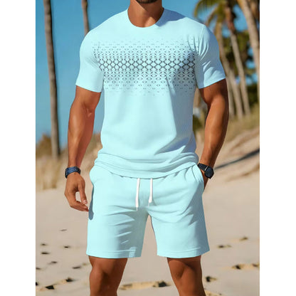 📢📢Hot Sale 50% OFF & FREE SHIPPING💖Men's Casual T-Shirt & Shorts 2-Piece Set