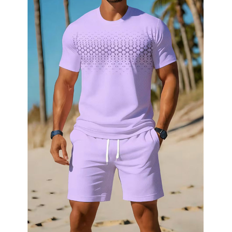 📢📢Hot Sale 50% OFF & FREE SHIPPING💖Men's Casual T-Shirt & Shorts 2-Piece Set