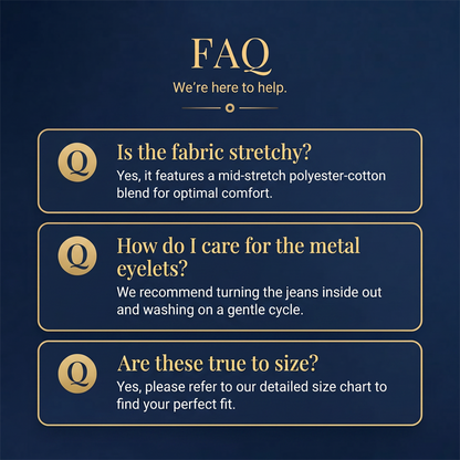 🔥 2026 Fresh Drops | Flat 50% OFF & FREE SHIPPING Today! 💸Women's Metal Eyelet Cutout Wide-Leg Jeans