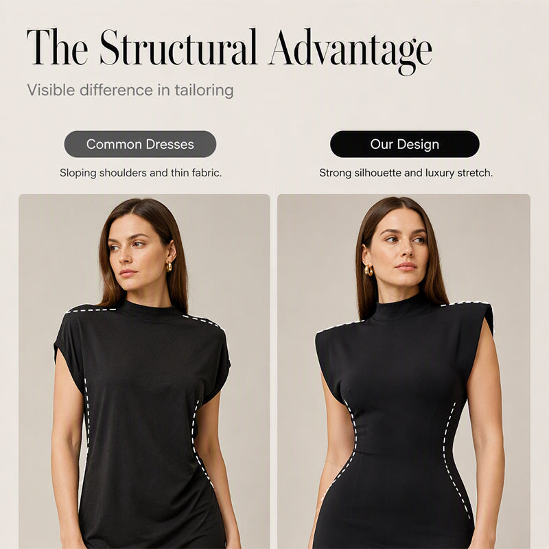 🥳2026 HOT SALE 50% Off🥳💞50K+ SOLD!🌸Women's Elegant Mock Neck Bodycon Dress