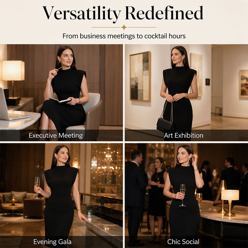 🥳2026 HOT SALE 50% Off🥳💞50K+ SOLD!🌸Women's Elegant Mock Neck Bodycon Dress
