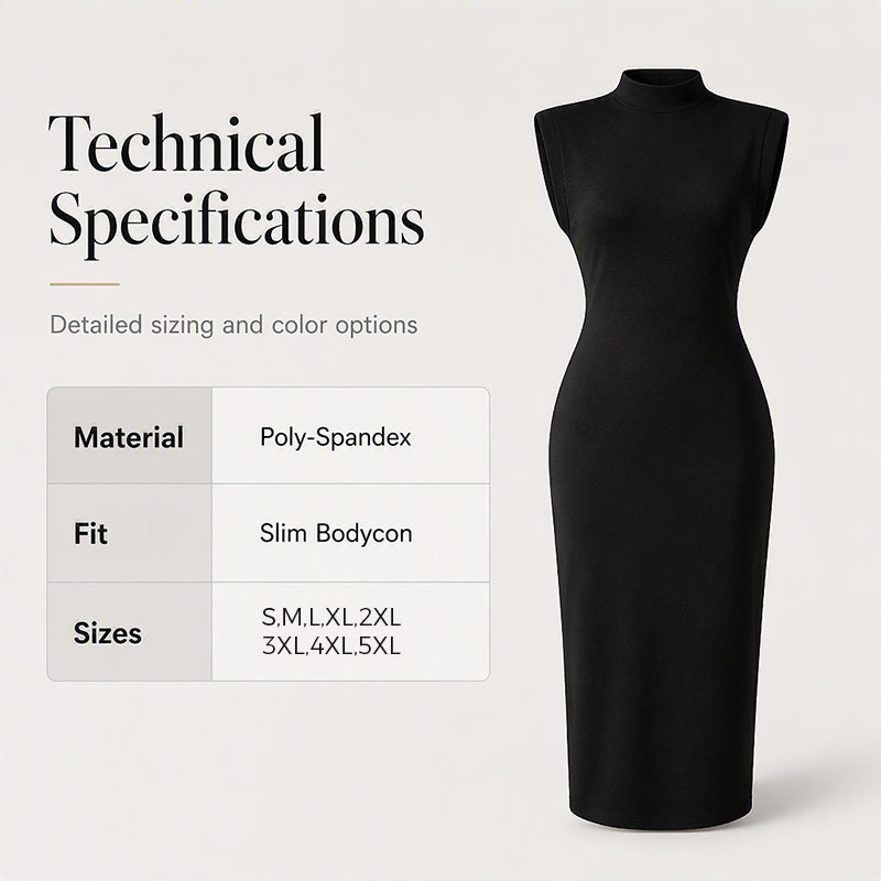 🥳2026 HOT SALE 50% Off🥳💞50K+ SOLD!🌸Women's Elegant Mock Neck Bodycon Dress