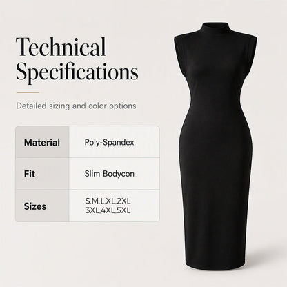 🥳2026 HOT SALE 50% Off🥳💞50K+ SOLD!🌸Women's Elegant Mock Neck Bodycon Dress