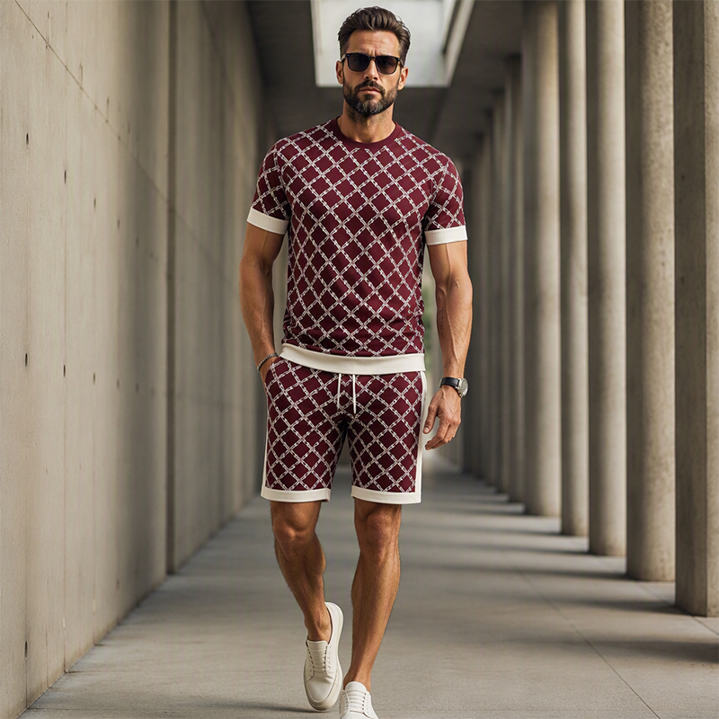 ⌛Limited-Time Offer🛍️Men's Casual Top & Shorts 2-Piece Set