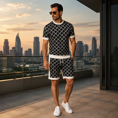 ⌛Limited-Time Offer🛍️Men's Casual Top & Shorts 2-Piece Set