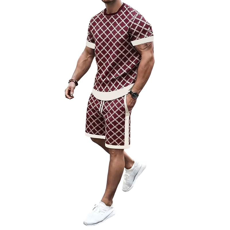 ⌛Limited-Time Offer🛍️Men's Casual Top & Shorts 2-Piece Set