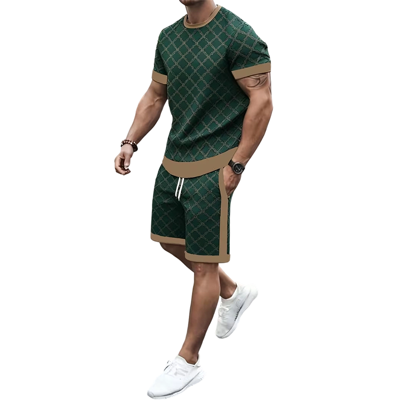 ⌛Limited-Time Offer🛍️Men's Casual Top & Shorts 2-Piece Set