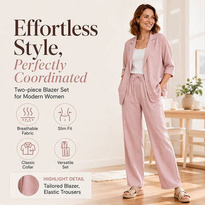 🔥 2026 Fresh Drops | Flat 50% OFF & FREE SHIPPING Today! 💸Women's Casual Blazer and Pants 2-Piece Set