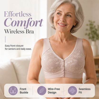 ⏰Last Day Sale 50% Off💃Front Closure Wire-Free Bra for Elderly Women Seamless Vest Style Plus Size