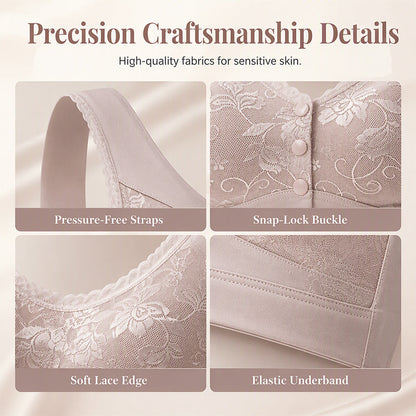 ⏰Last Day Sale 50% Off💃Front Closure Wire-Free Bra for Elderly Women Seamless Vest Style Plus Size