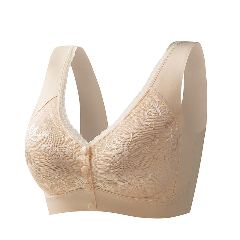 ⏰Last Day Sale 50% Off💃Front Closure Wire-Free Bra for Elderly Women Seamless Vest Style Plus Size