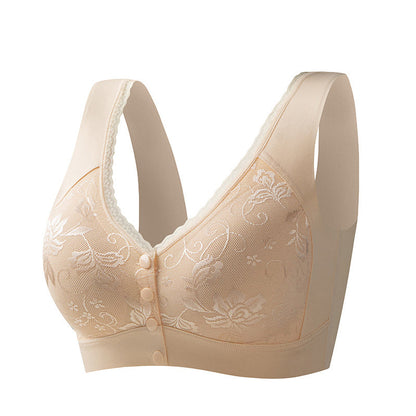 ⏰Last Day Sale 50% Off💃Front Closure Wire-Free Bra for Elderly Women Seamless Vest Style Plus Size