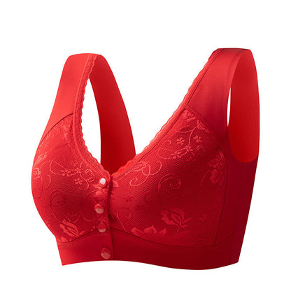 ⏰Last Day Sale 50% Off💃Front Closure Wire-Free Bra for Elderly Women Seamless Vest Style Plus Size