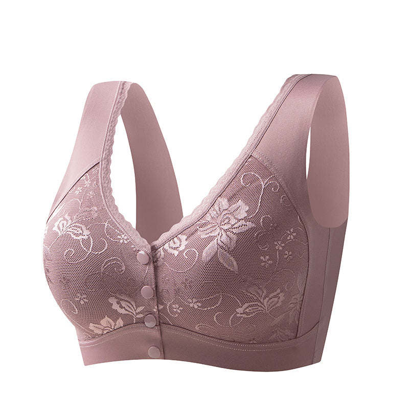 ⏰Last Day Sale 50% Off💃Front Closure Wire-Free Bra for Elderly Women Seamless Vest Style Plus Size