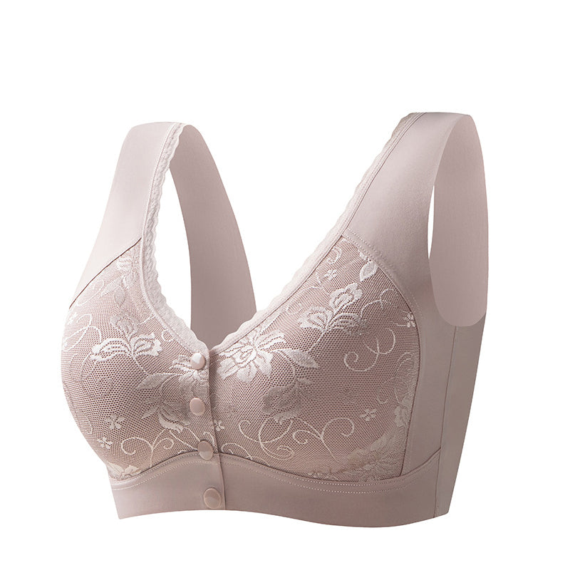 ⏰Last Day Sale 50% Off💃Front Closure Wire-Free Bra for Elderly Women Seamless Vest Style Plus Size