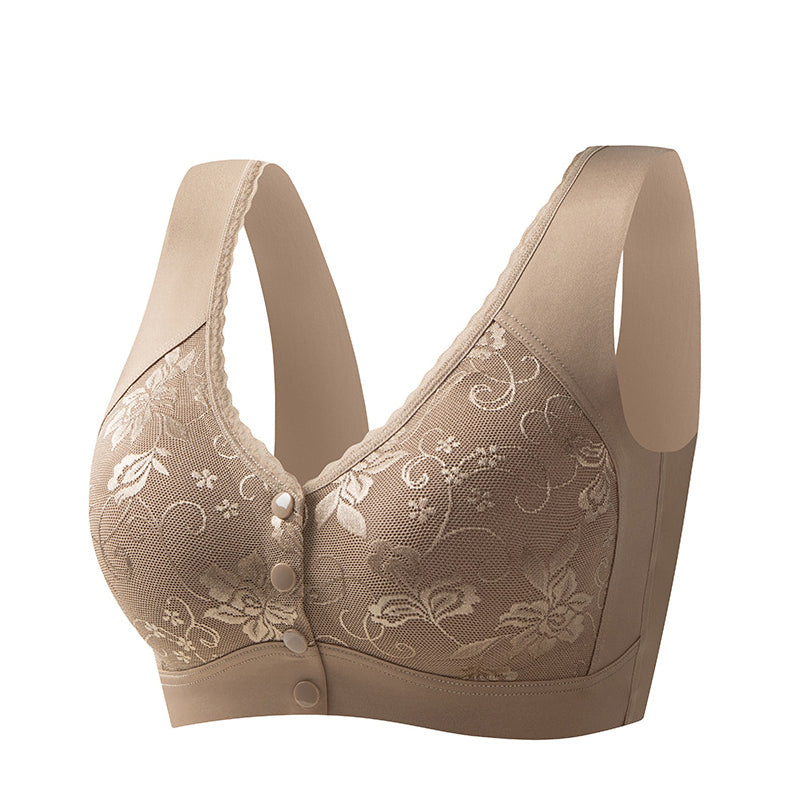 ⏰Last Day Sale 50% Off💃Front Closure Wire-Free Bra for Elderly Women Seamless Vest Style Plus Size