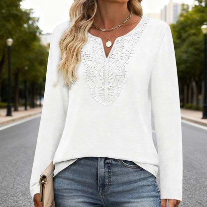 🔥 2026 Fresh Drops | Flat 50% OFF Today! 💸Women’s Elegant V-Neck Long Sleeve Top