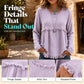 ⏰️ Limited-Time Discount👚 ✨Women's Vintage Fringe Tassel Casual Top – Boho Charm Meets Everyday Comfort