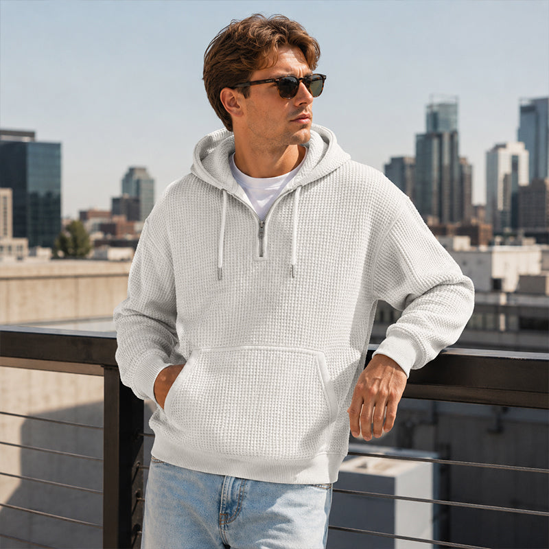 ✨2026 Collection at 50% OFF🎁Men's Knit Quarter-Zip Hoodie Sweatshirt