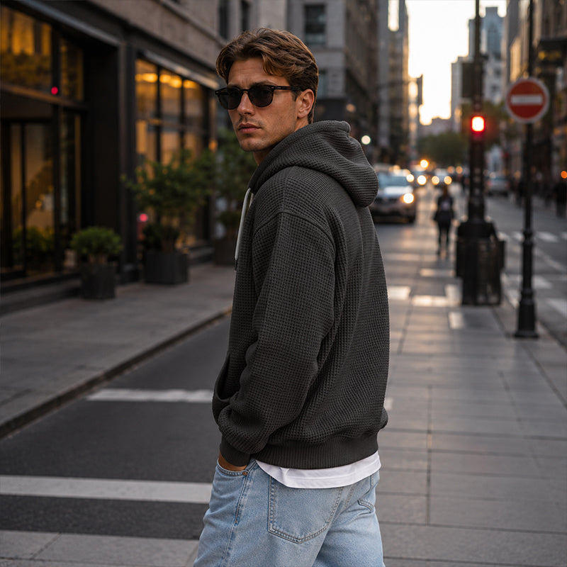 ✨2026 Collection at 50% OFF🎁Men's Knit Quarter-Zip Hoodie Sweatshirt