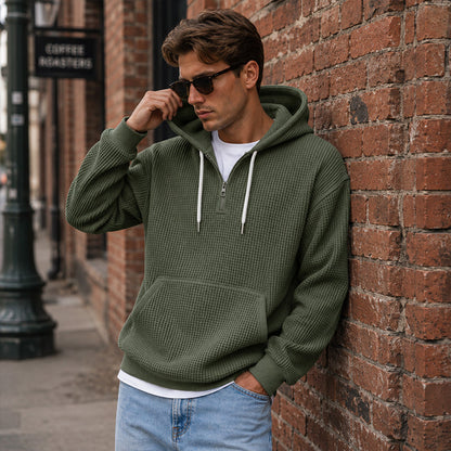 ✨2026 Collection at 50% OFF🎁Men's Knit Quarter-Zip Hoodie Sweatshirt