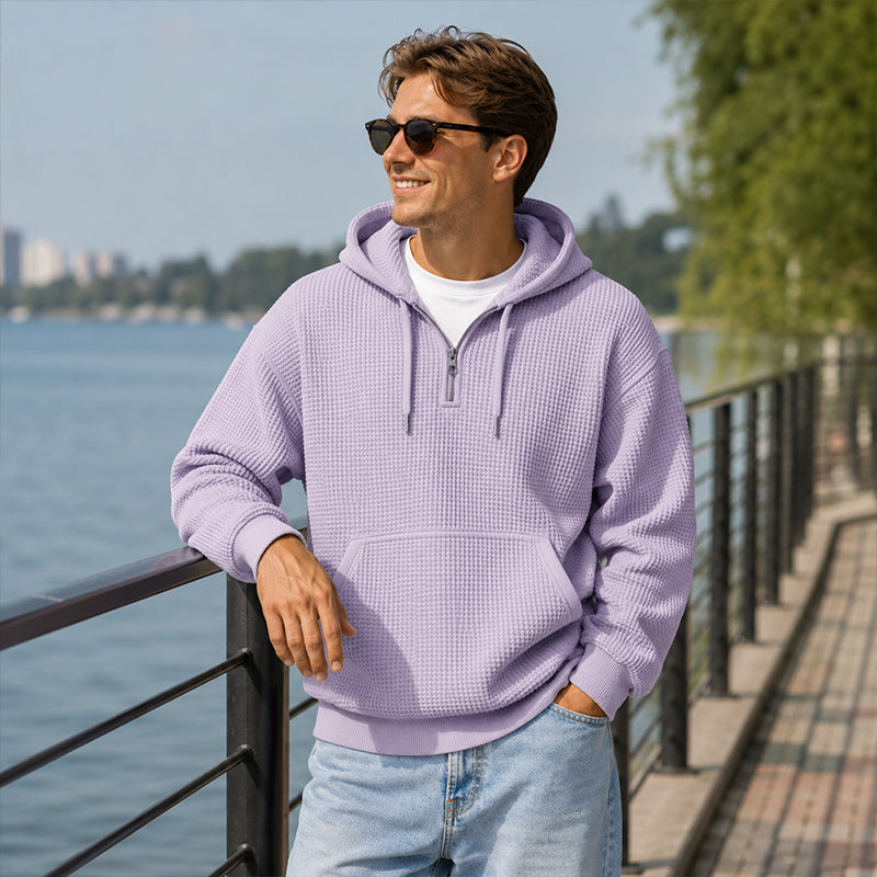 ✨2026 Collection at 50% OFF🎁Men's Knit Quarter-Zip Hoodie Sweatshirt