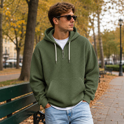 ✨2026 Collection at 50% OFF🎁Men's Knit Quarter-Zip Hoodie Sweatshirt