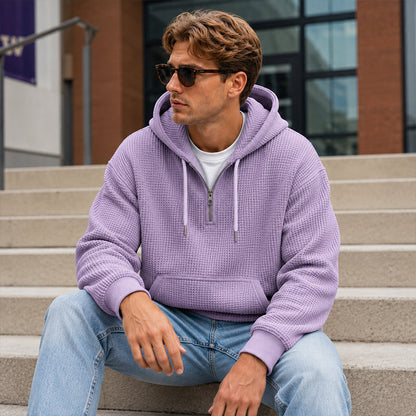 ✨2026 Collection at 50% OFF🎁Men's Knit Quarter-Zip Hoodie Sweatshirt