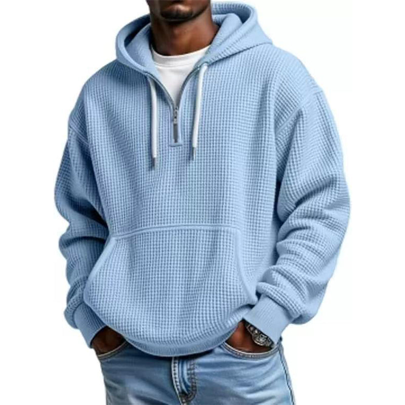 ⏰️LIMITED-TIME 50% OFF & FREE SHIPPING! ✨Men's Knit Quarter-Zip Hoodie Sweatshirt