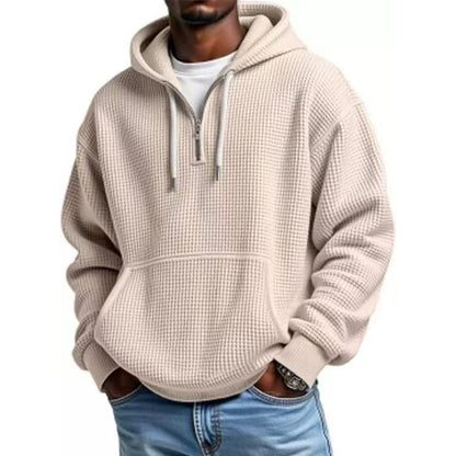 ⏰️LIMITED-TIME 50% OFF & FREE SHIPPING! ✨Men's Knit Quarter-Zip Hoodie Sweatshirt