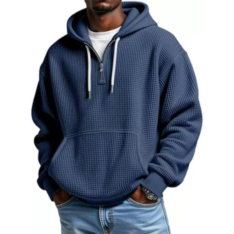 ⏰️LIMITED-TIME 50% OFF! ✨Men's Knit Quarter-Zip Hoodie Sweatshirt
