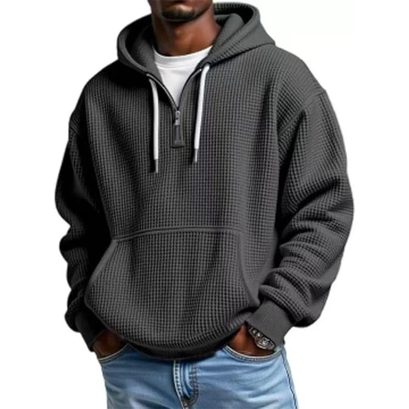 ⏰️LIMITED-TIME 50% OFF! ✨Men's Knit Quarter-Zip Hoodie Sweatshirt