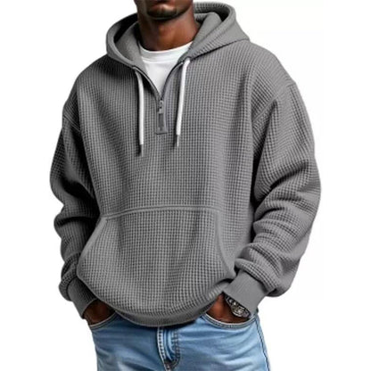 ⏰️LIMITED-TIME 50% OFF & FREE SHIPPING! ✨Men's Knit Quarter-Zip Hoodie Sweatshirt
