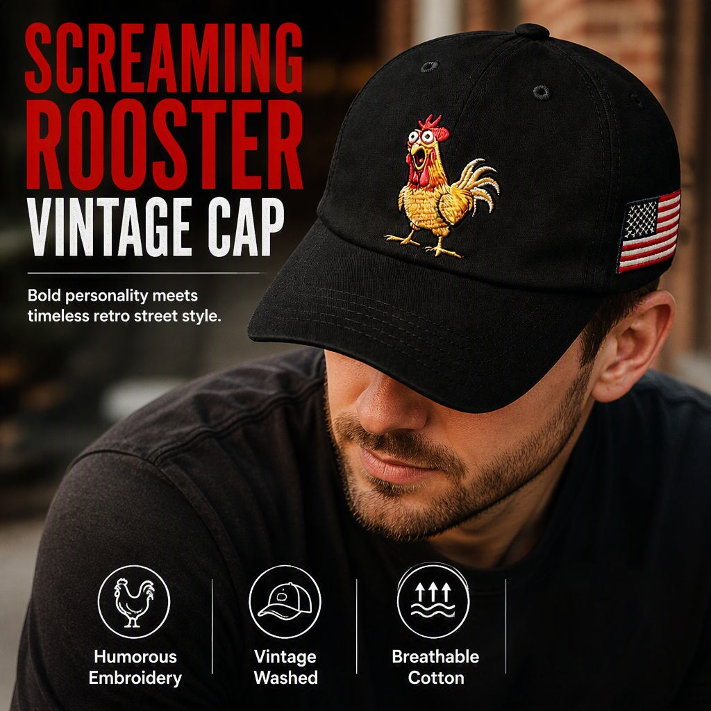 ✨ Just Landed! 2026 Collection at 50% OFF & FREE SHIPPING🎁Retro Rooster Print Baseball Cap