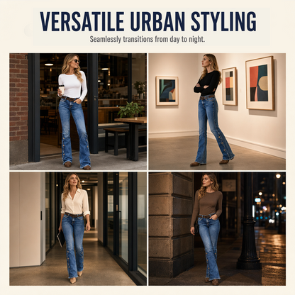 ⏰Last Day Sale 50% Off & FREE SHIPPING✈️👖Women High Waisted Distressed Flare Jeans