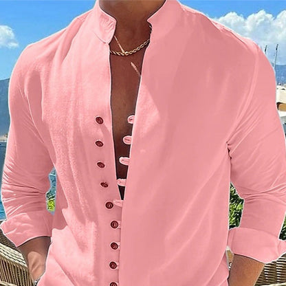 ⌛Limited-Time Offer🛍️Men's Casual Stand Collar Long Sleeve Shirt
