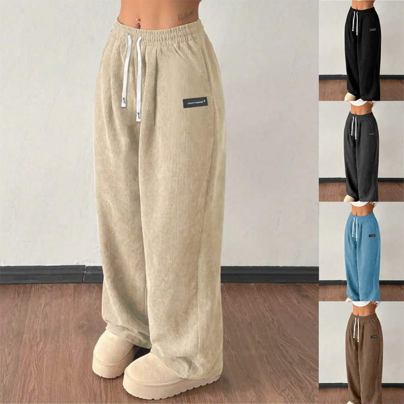 🎁 50% OFF NOW! ✨Women's Corduroy Wide-Leg Pants with Drawstring