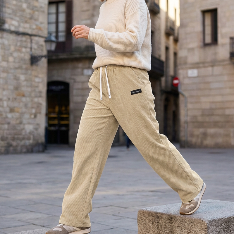 🎁 50% OFF NOW! ✨Women's Corduroy Wide-Leg Pants with Drawstring