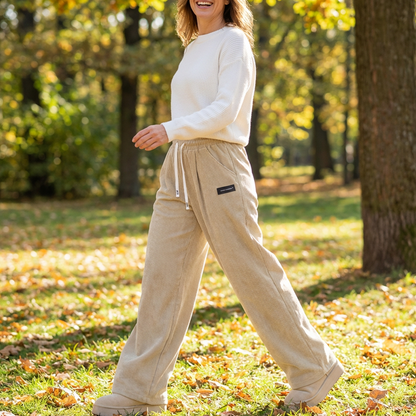 🎁 50% OFF NOW! ✨Women's Corduroy Wide-Leg Pants with Drawstring