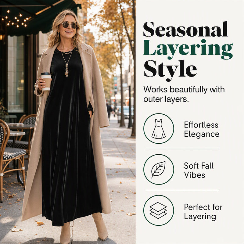 ⏰️Limited-Time Special !✨New Arrivals-👗Women’s Elegant Velvet Maxi Dress