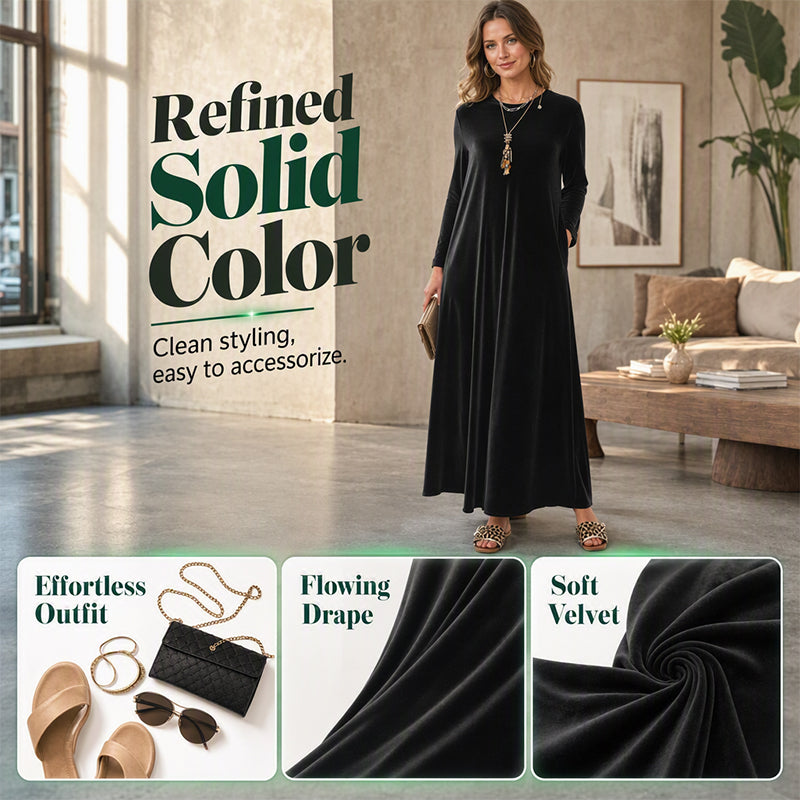 ⏰️Limited-Time Special !✨New Arrivals-👗Women’s Elegant Velvet Maxi Dress